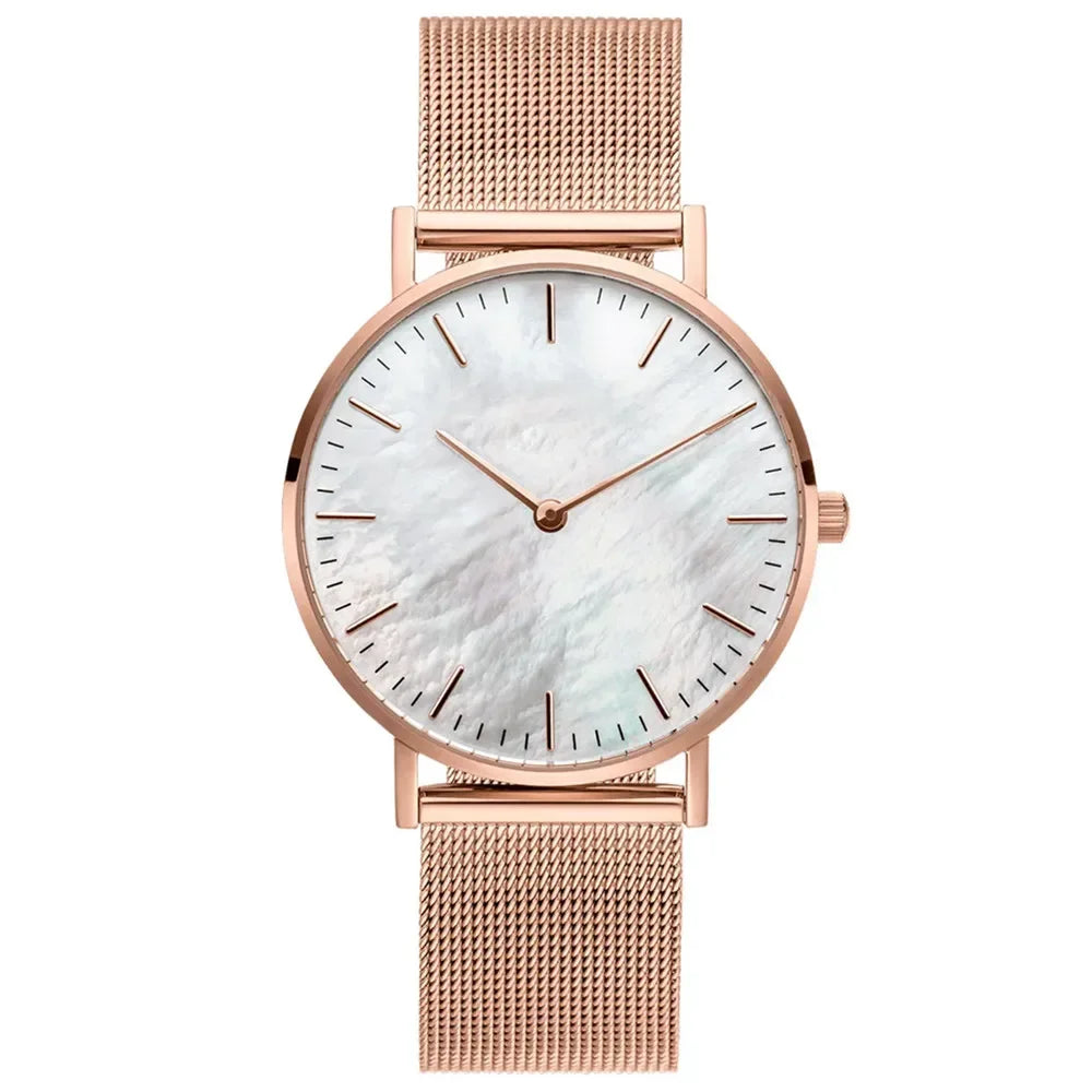 Luxury Brand Watches For Women Fashion Alloy Analog Ladies Quartz Wrist Watches Simple Elegant Women Watch Gifts Montre Femme