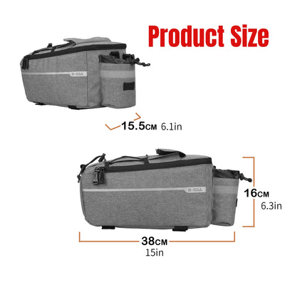 B-SOUL Mountain Bike Back Pack Electric Folding Shelf Bag Riding Equipment Camel Bag Bike Accessories Backseat Bag