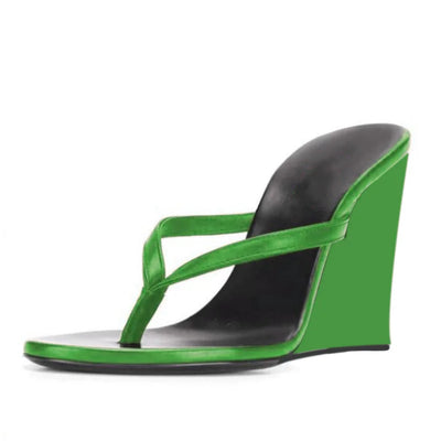 Women’s Summer Spring Wedge Flip Flops Sandals Casual Beach Non-Slip High Heel Slippers Lightweight Comfort Shoes Customized