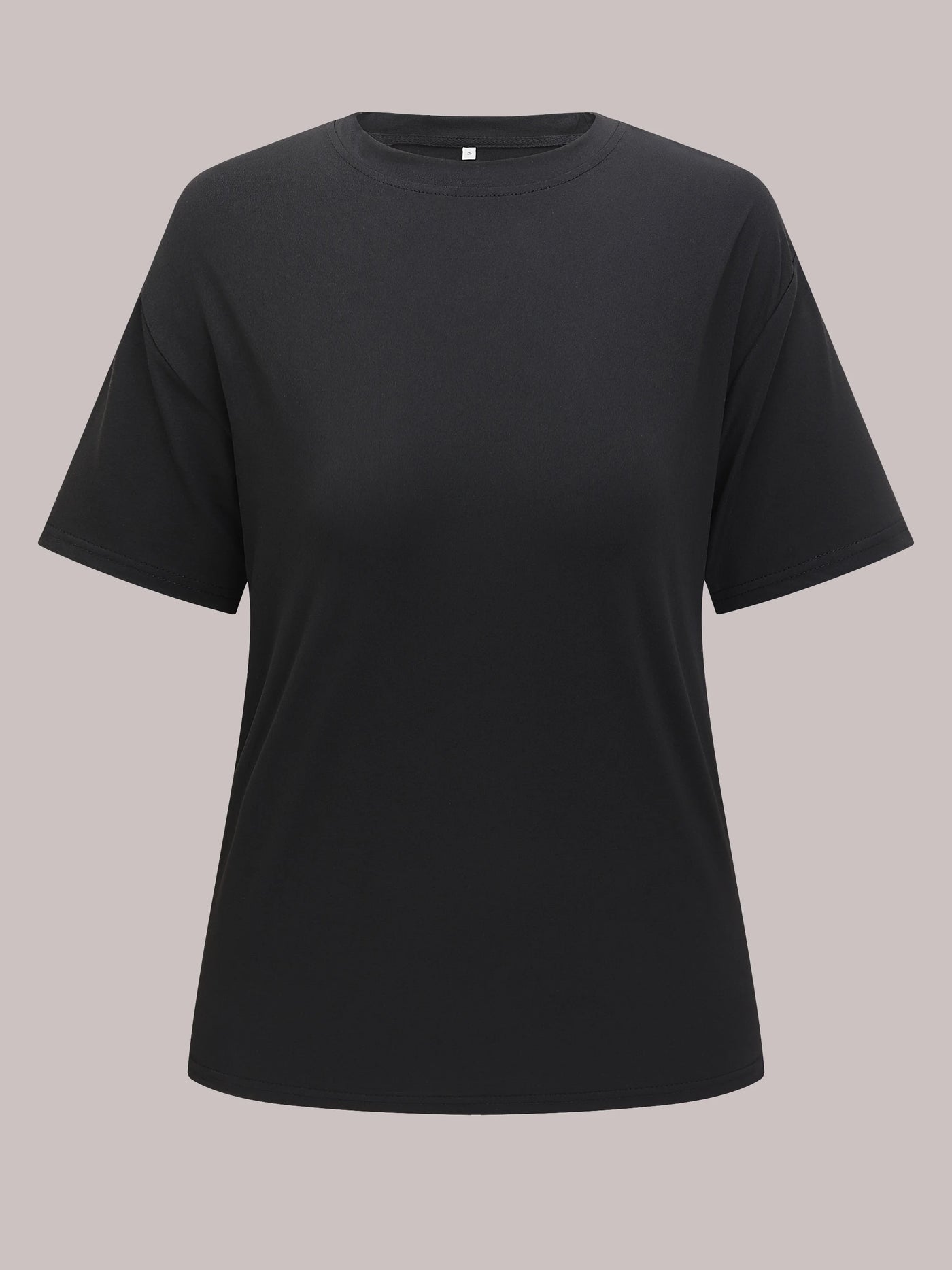 Solid Crew Neck T-shirt, Casual Short Sleeve Loose T-Shirt For Spring & Summer, Women's Clothing