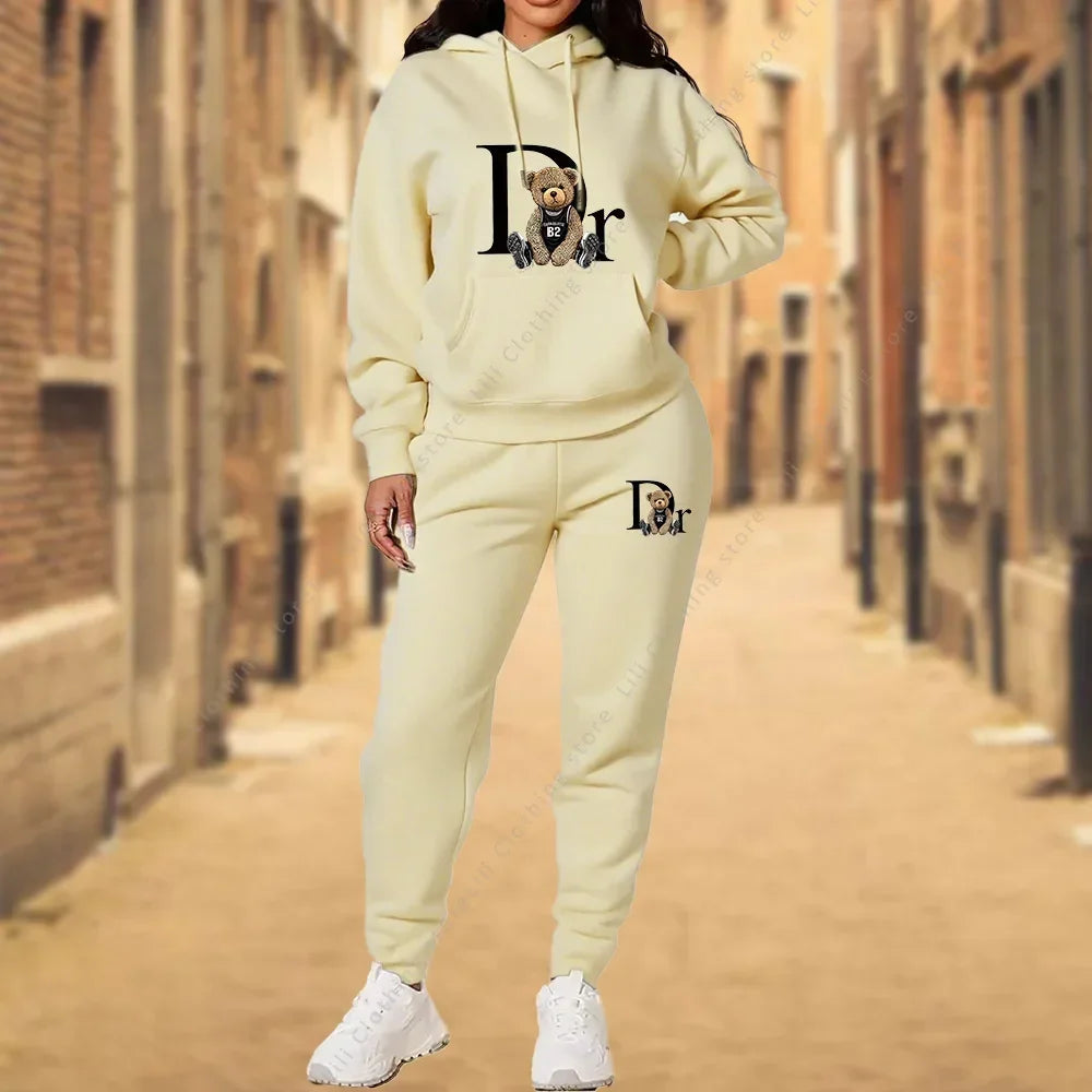 Women's TrackSuit Aesthetic Designer Clothes High quality Hoodies Sweatshirts Sweatpants 2 Piece Suit Sportwear Woman Pants Sets