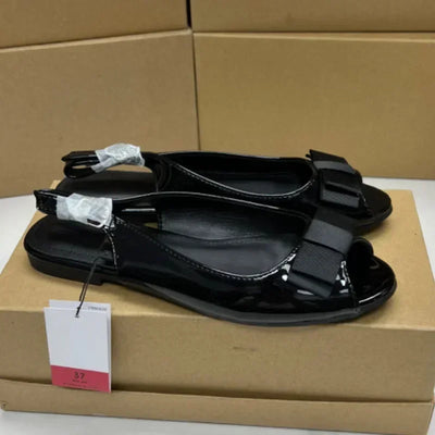 Fashion Shoes for Women 2025 Comfortable Shallow Female Footwear Peep Toe Slingbacks Back Strap Casual Slip on Ladies Flats