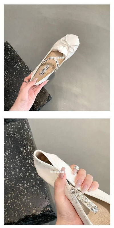 Women Butterfly-Knot Lolita Ladies Ballet Flats In Casual shoes, Sandals  Slides