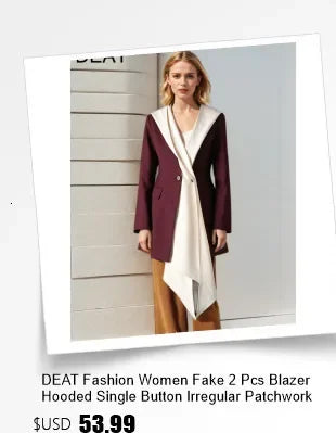 DEAT Fashion Women's Blazer Notched Collar Double Breasted Sequins Full Sleeves Pink Suit Jackets Autumn 2025 New Tide 7AB643