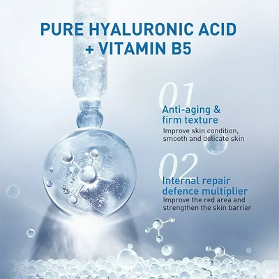 Pure Hyaluronic Acid Facial Serum Anti Wrinkle Aging Facial Wrinkles Serum FADE Fine Lines Around The Eyes Crow's Feet Neck