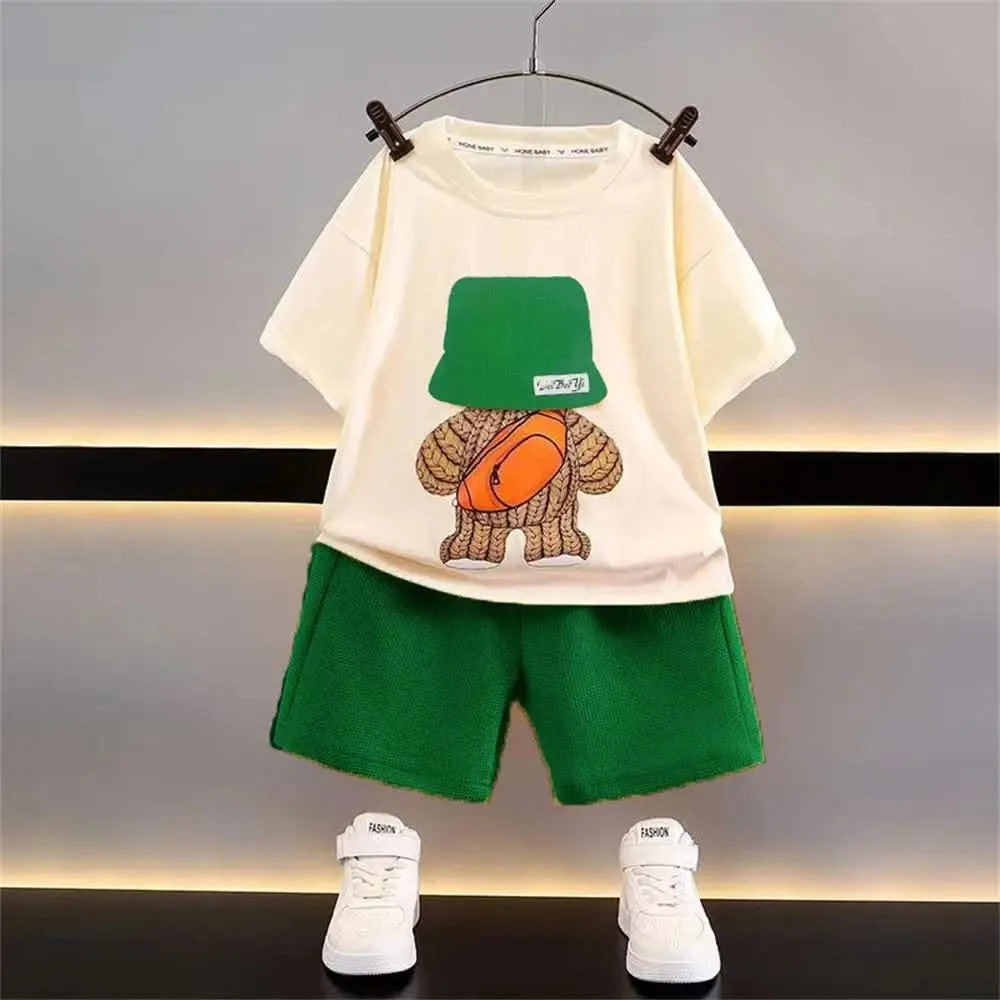 Baby Clothes Summer Children's Casual Sets Loose Cooler Cute Fashion Suit Infants Top + Shorts Two Piece Set