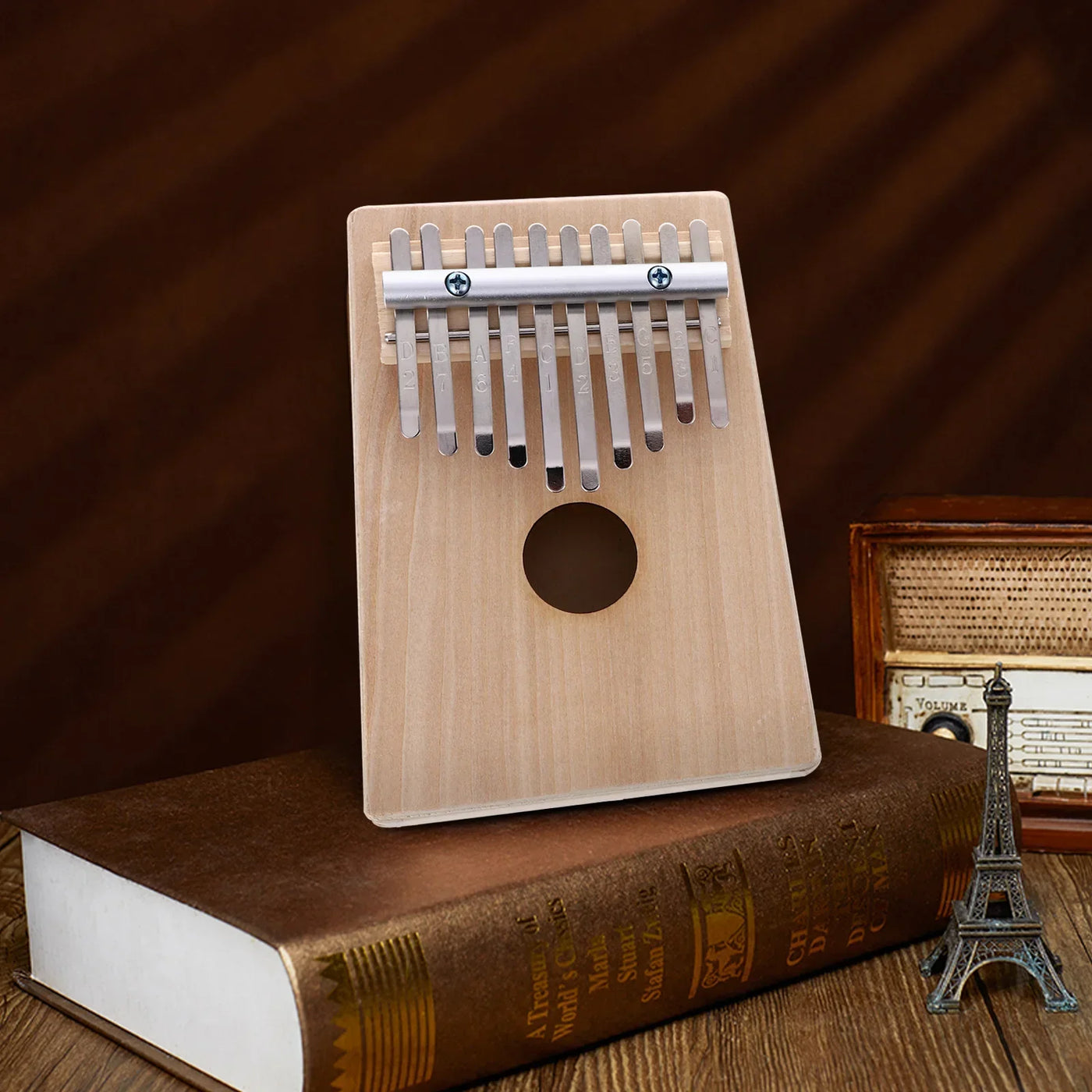 1 set DIY Thumb 10 Keys Mini Hand Painted Thumb Piano Kalimba Hand Painted Kids Painting Sturdy Durable Small Instrument - Elanique