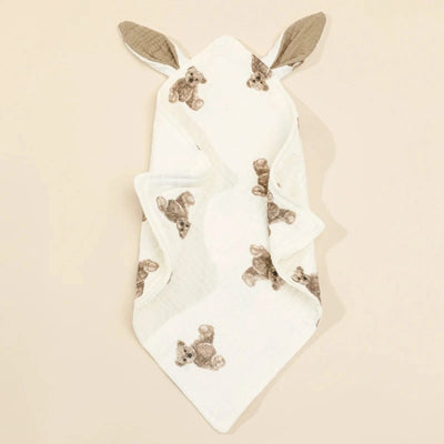 Baby Rabbit Cotton Muslin Comforter Sleeping Dolls |Blanket | Soft Soothe Appease Towel |Bibs| Burp Cloths Infant