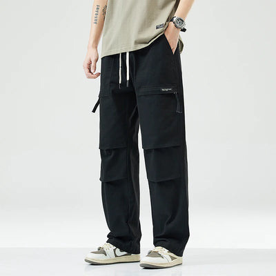 Trousers Male Y2k American Casual Multi-bag Loose Straight Trousers Sport Men's Clothing Male Jeans Pants New in Pants Man Set