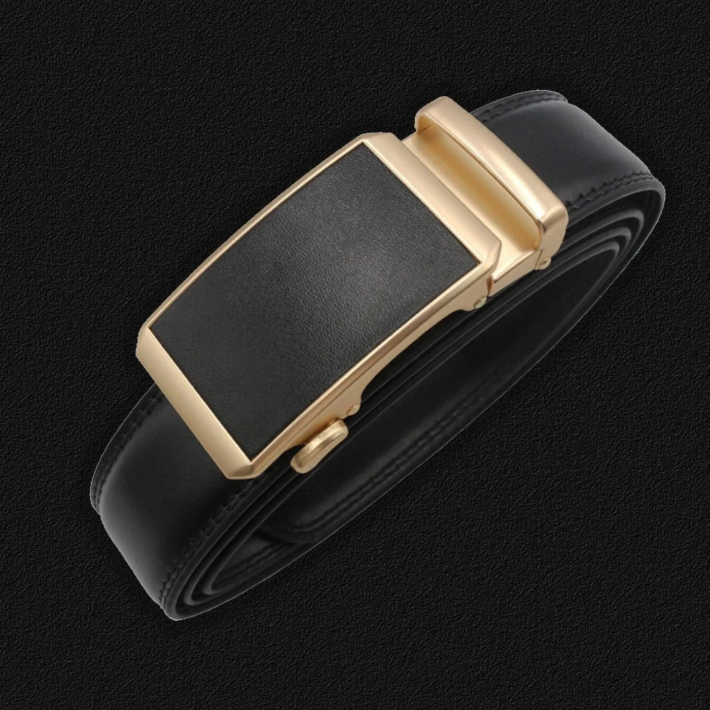 Men Black Strap Waistband Genuine Leather Automatic Buckle Belts |  Belts for Business