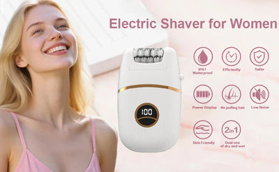 Electric Razors for Women Mini Portable Shaver Bikini Trimmer for Body Leg Arms Armpit Hair Removal Painless Electric Epilator