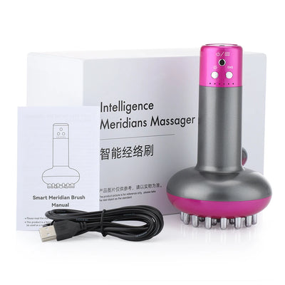 Wireless Guasha Massager Body Shaping Heating Meridian Scraping Brush Lymphatic Drainage Machine Fat Burner Rechargeable