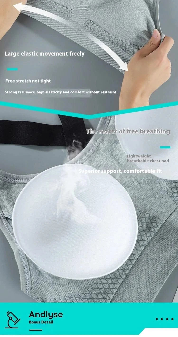Women's Fashion Back Sports Bra Women Running Fitness Shockproof Underwear Moisture Wicking Quick Drying Sports Undershirt