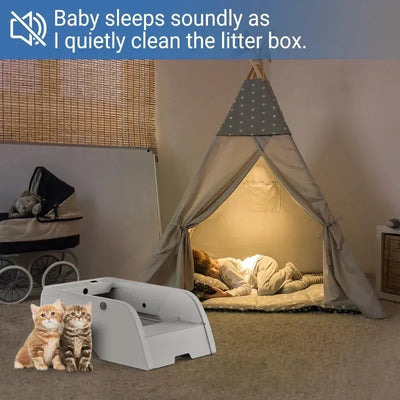 3.0 Automatic Cat Litter Box Self Cleaning,  Upgraded Automatic Cat Litter Box Self Cleaning That Can Use Clumping Cat Litter