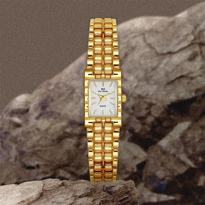 Luxury Ladies' Watch Retro Elegant Gold Silver Small Square Watch High Quality Watchchain Gift Watches For Women