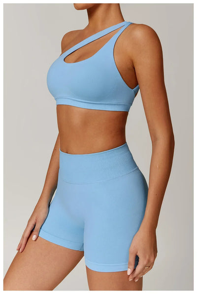 Women Underwear Sports Bra Push Up Fitness Bras One Shoulder Shockproof Yoga Bra Black White Yoga Running Bra Sexy Workout Vest