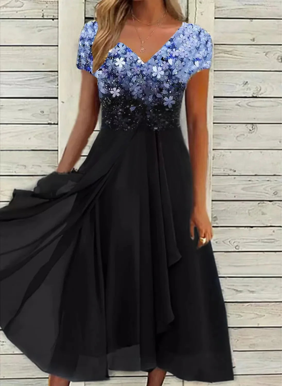 Women'S Dress Chiffon Elegant Lace Patchwork Dress Cut-Out Long Dress Bridesmaid Evening Dress   Vestidos 2025