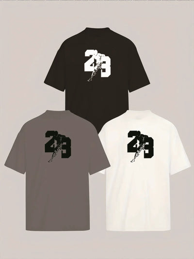 3PC T-shirts Are Selling Well in Summer's New Men's T-shirts  Printed T-shirts Clothing Casual Quick-drying