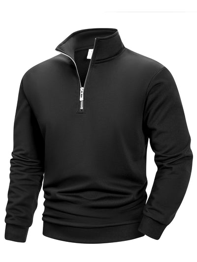 2025 Men Sweatshirts Spring Autumn Pullover Half Zipper Pullover for Male Hoody Outdoor Sweatshit Solid Color Stand Collar S-3XL
