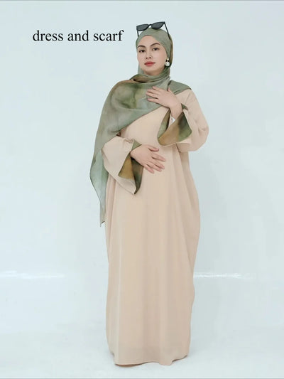 Muslim Maxi Dresses for Women Abaya Jalabiya Split Sleeve Eid Ramadan Morocco Dubai Kaftan Islam Vestidos Arab Long Robe 2025