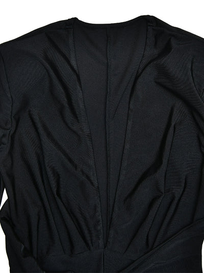 Sexy black satin bodycon jumpsuit women pants summer one pieces romper jumpsuit woman elegant long sleeve jumpsuits club outfits