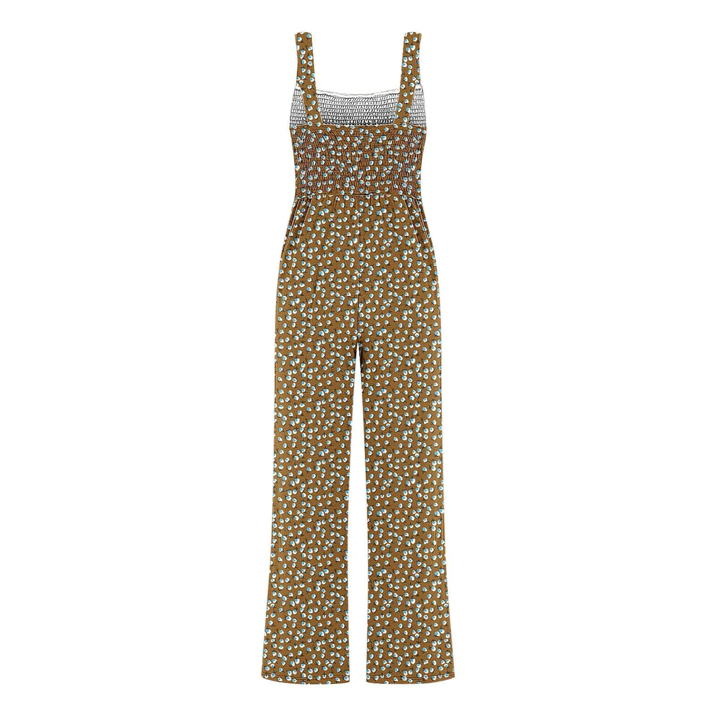 Summer Sexy Sling Jumpsuits Women'S Fashion Printed Loose Pencil Pants Casual Streetwear Elegant Party Female Spaghetti Rompers