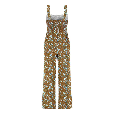 Summer Sexy Sling Jumpsuits Women'S Fashion Printed Loose Pencil Pants Casual Streetwear Elegant Party Female Spaghetti Rompers