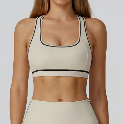 Yoga Bra Women Breathable Sports Bra Anti-Sweat Fitness Shockproof Crop Top Push Up Gym High Strength Workout Underwear