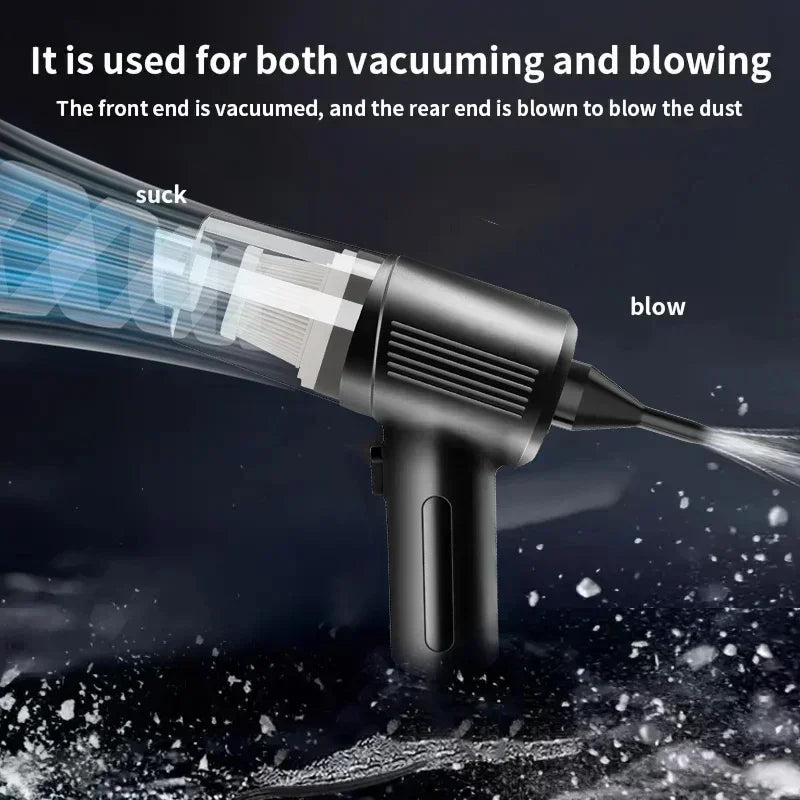 Portable Wireless Car Vacuum – Compact High-Suction Handheld with Blower Function for Easy Car & Small Space Cleaning