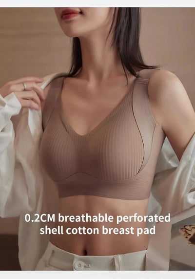 Maternity Bra Full Coverage Bralette for Large Bust Women Seamless Minimizer Bra with Wide Band Anti-Slip Adjustable Straps