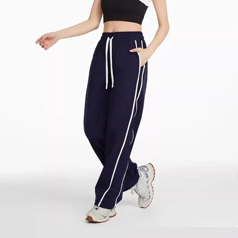 Women's sports and fitness pants, summer new style with pocket sports breathable quick drying casual loose sports pants