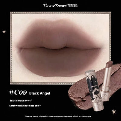 Beauty Glazed  Mirror Flower Lip Gloss  Lipstick Strawberry Rococo Collection Little Angel Lip Cream Lipstick 3.5g