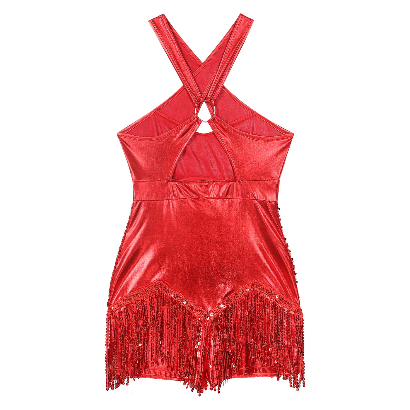 Women's Sequin Dance Dress Latin American Dance Costume Body Sleeveless Classical Samba Rumba Dresses Jazz Ballerina Dancewear