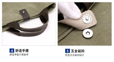 Men's Fashion Canvas Shoulder Bag Business Travel Crossbody bags Men Multifunctional Messenger Bags Briefcase Men Handbags Totes