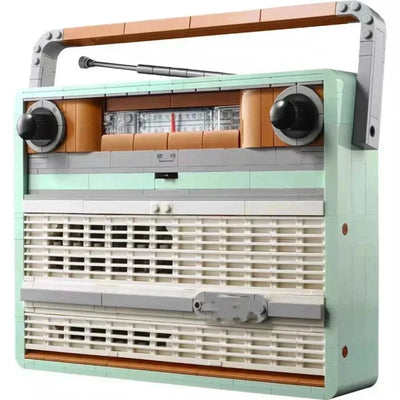 2024 new retro radio model building blocks 1970s transistor radio musicians home decoration assembling building blocks toys chil