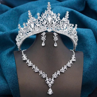 Luxury Wedding Tiaras Bride Jewelry Sets for Women