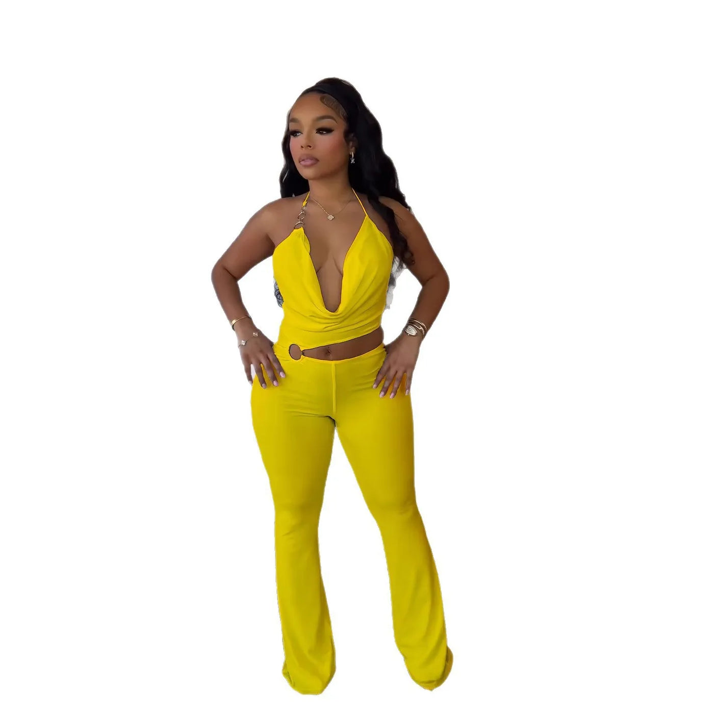 Women Jumpsuits For Summer Autumn Sleeveless Solid Color Bandage Loose Fashion Streetwear Overalls Wide Leg Pants Trousers 2025