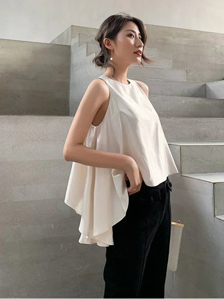 Women's Blouse Tops 2024 New Fashion Summer Shirts For Women Casuals Chic Ladies Elegant Tank Top