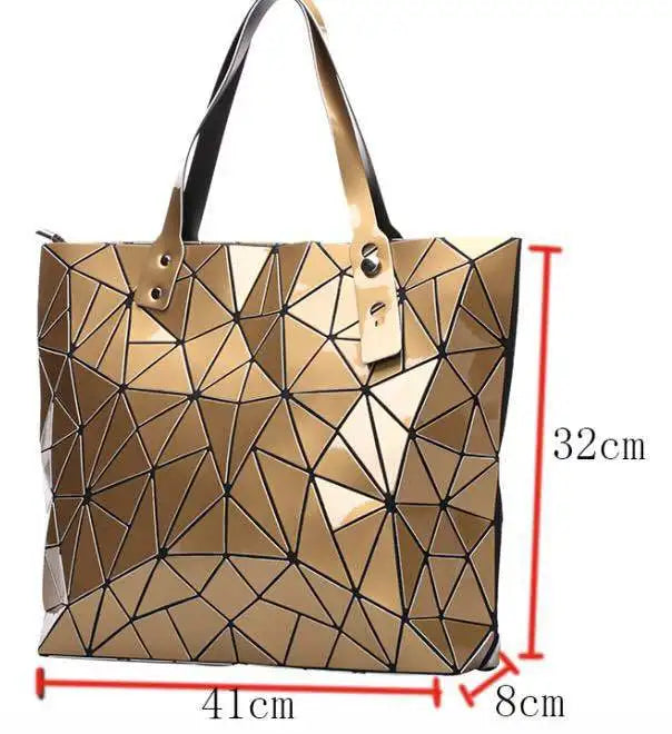 Fashion Luxury bag Women Top-Handle Bag New Designer Famous Brand Lady Shoulder Bag Bright Geometry Female Handbags Totes