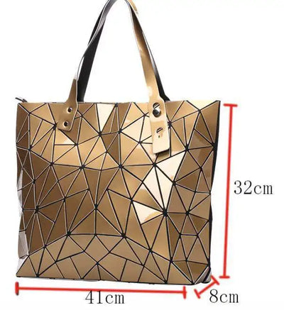 Fashion Luxury bag Women Top-Handle Bag New Designer Famous Brand Lady Shoulder Bag Bright Geometry Female Handbags Totes