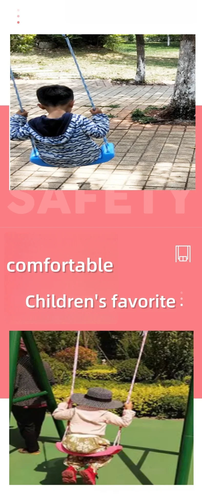 Children's swing toys Garden hanging rainbow swing, convenient indoor and outdoor baby swing, children's outdoor game toys