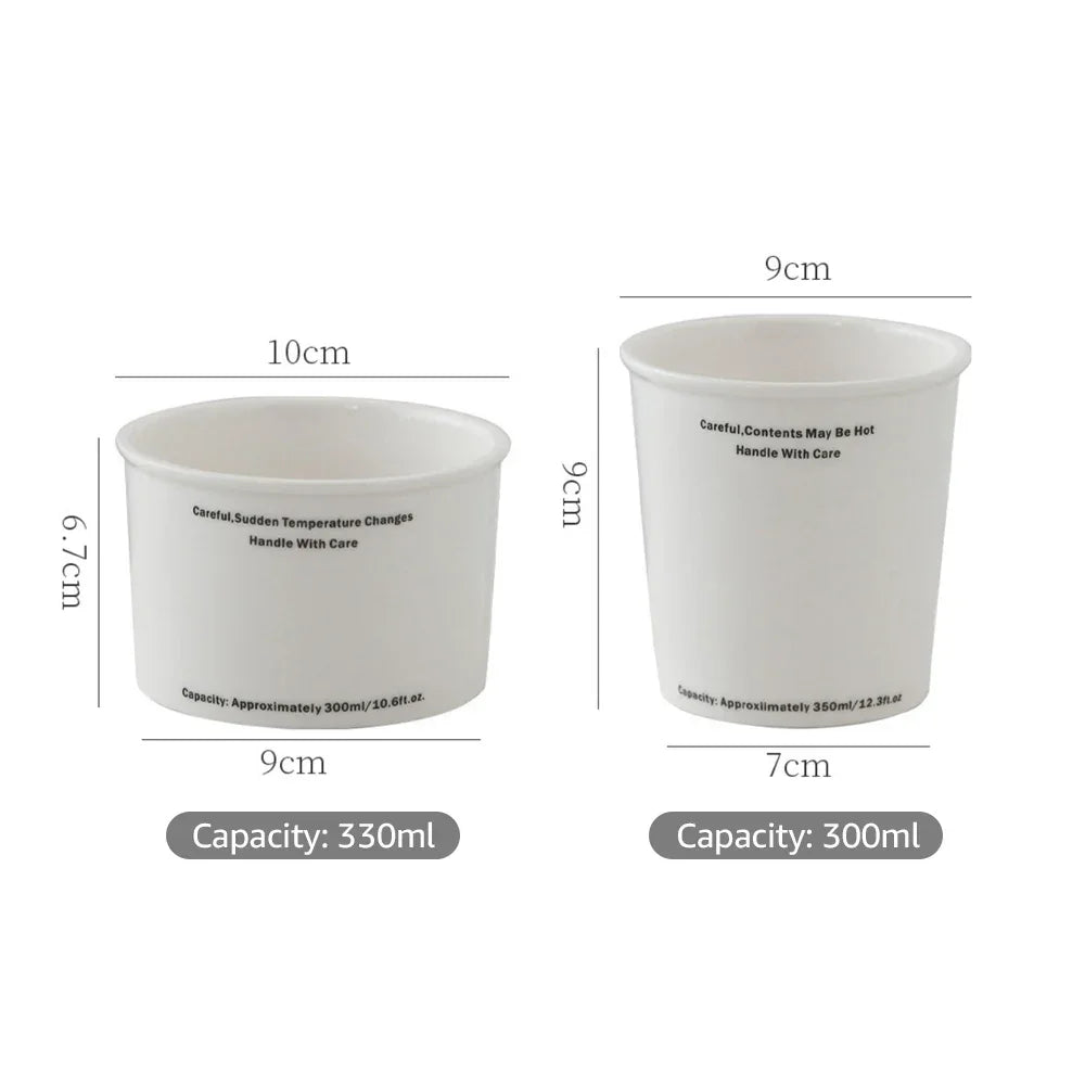 330ml/300ml Coffee Cup Ceramic Mug Simple Letter Coffee Cup Imitation Paper Design Drinking  Household Breakfast Milk Cup
