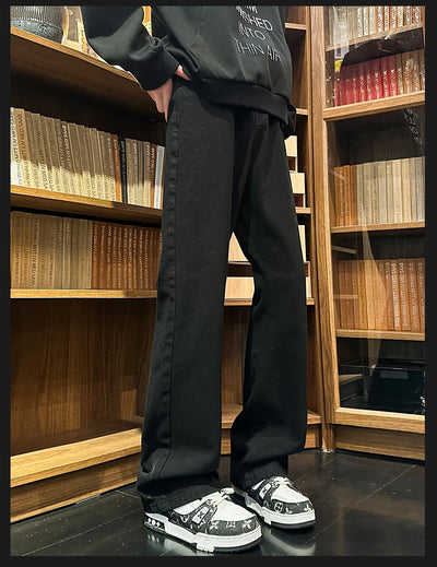 Autumn New Men's Jeans Baggy Straight Wide Leg Male Fashion Vintage Denim Pants Men Youth Popular Brand Streetwear Jean Trousers