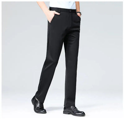 Plus Size Big and Tall Mens Trousers Business Casual Loose Straight Leg Pants Comfort Fit Office Work Commuting No Tight Classic