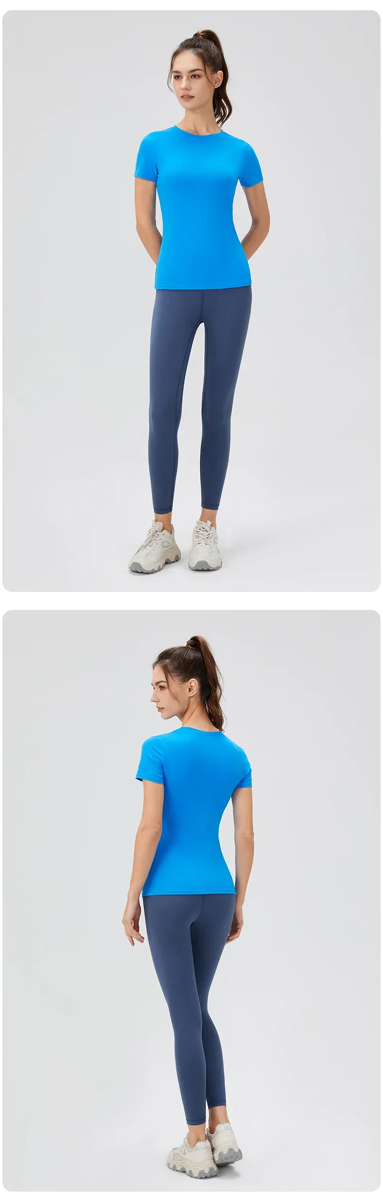 2024 Women Sports Shirt Tight Yoga top Quick Dry Gym Top Outdoor Short Sleeve Running Sportswear Women T-shirts - Elanique