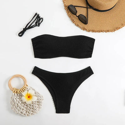 Sexy Women's Swimsuit 2025 Summer Bikini Two-piece Swimwear for Woman Beachwear Halter Bikinis Sets Swimming Beach Bathing Suits