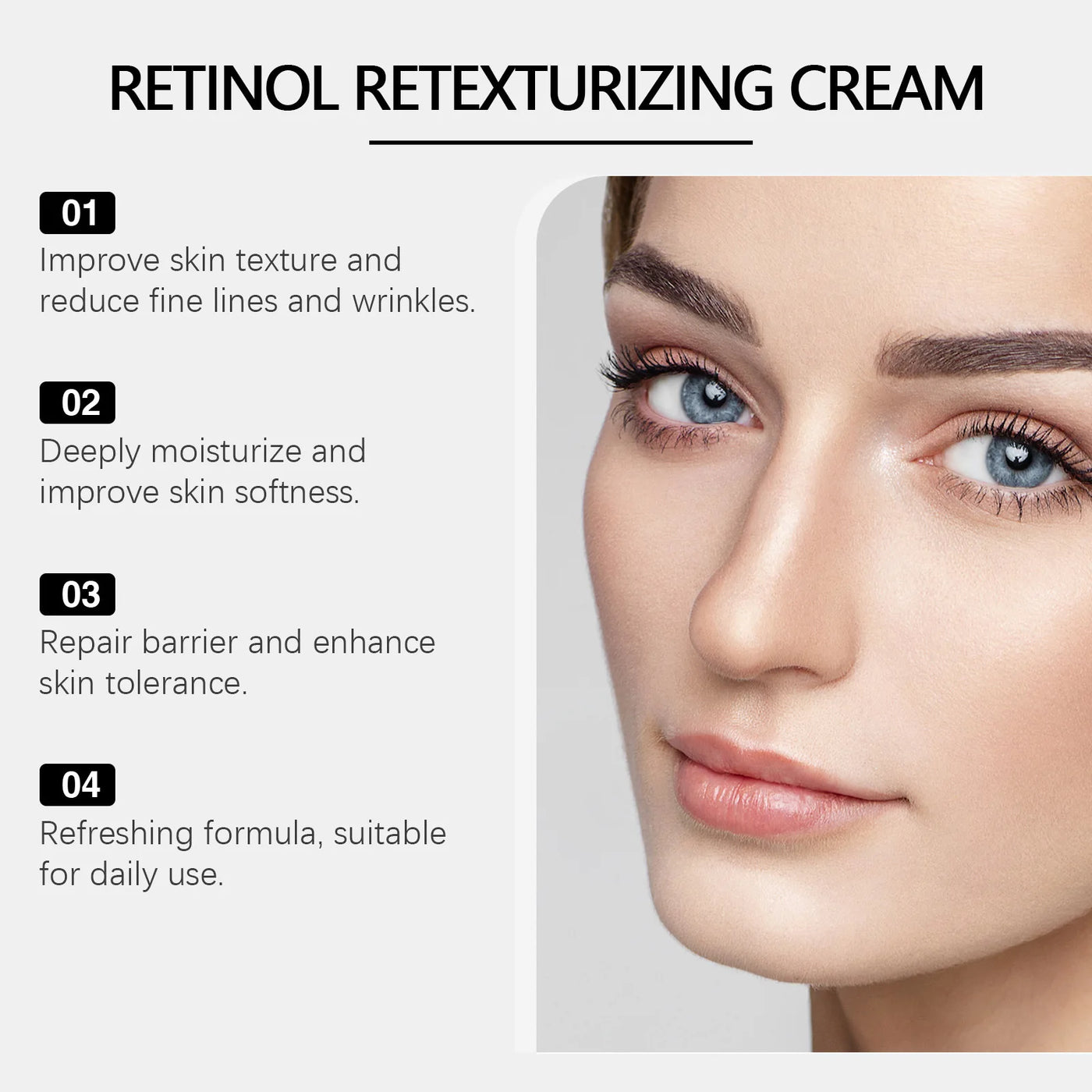 Retinol Wrinkle Removing Cream Firming Moisturizing Improve Dullness Glowing Skin Care Soothing Refreshing Face Repairing Cream