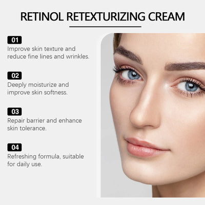 Retinol Wrinkle Removing Cream Firming Moisturizing Improve Dullness Glowing Skin Care Soothing Refreshing Face Repairing Cream