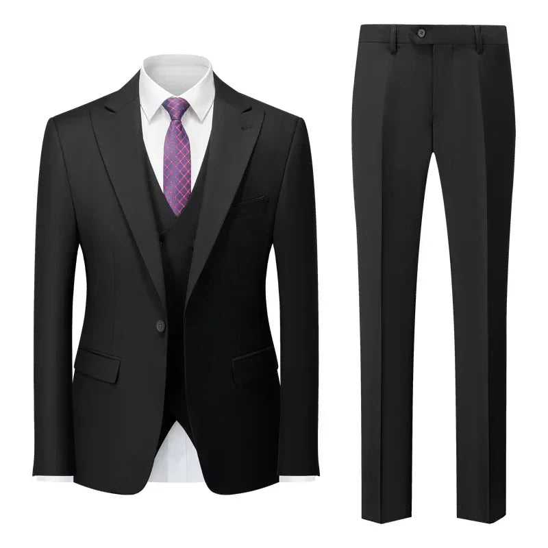 Italian Business Gentleman Slim Suit, Groom Wedding Blazers, Men's Blazers, Italian Costume, Sizes M to 5XL