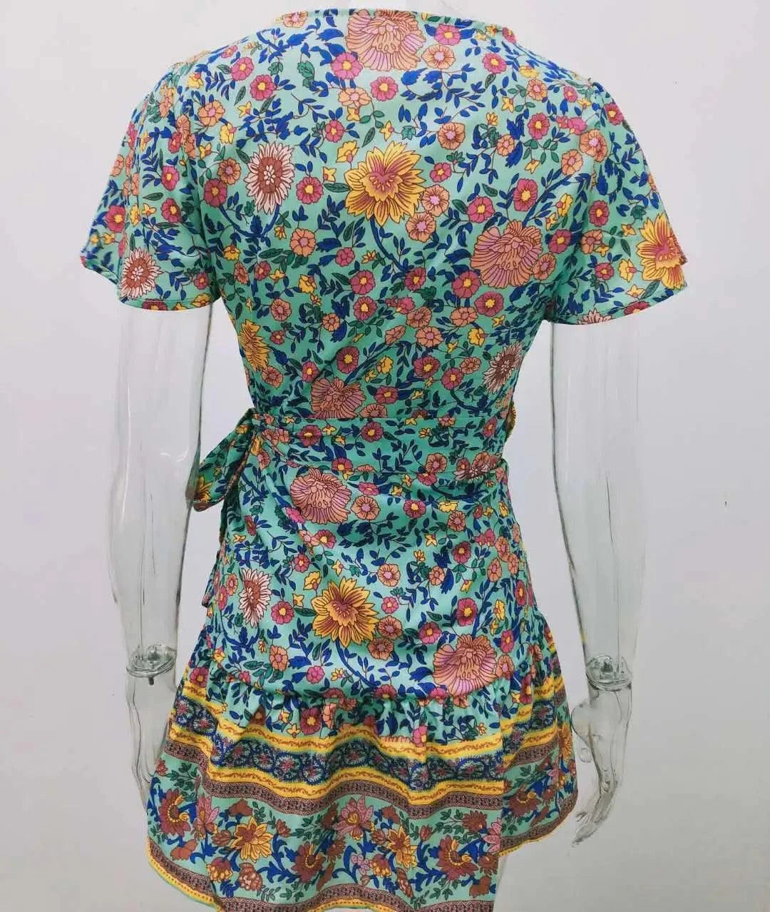 Elegant Women's Dresses Summer Bohemian Dress Vestidos Curtos Mujer Kadın Elbisesi Yazlık Kısa Elbiseler Midi Elbiseler Robe Ete